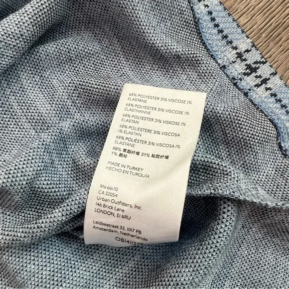 NWT Free People Pleated Plaid Mini Skirt Blue Check A-Line Preppy Size 6 - Picture 6 of 8